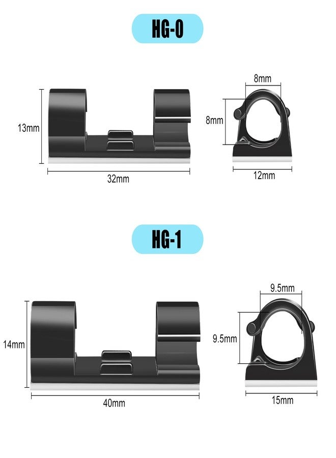XHF 35pcs Large Self Adhesive Cable Clips Black,Wire Clips Cable Management Wire Organizer Cord Holder for Under Desk, Car, Wall, TV PC Ethernet Cable - Image 3